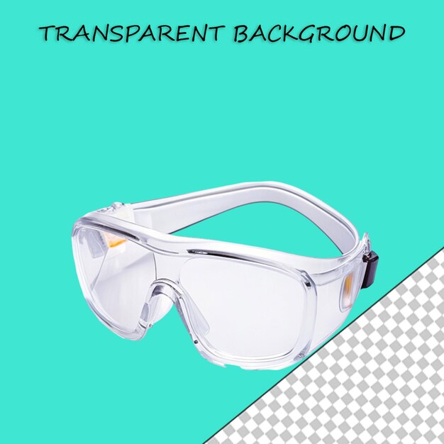 PSD safety glasses isolated on white