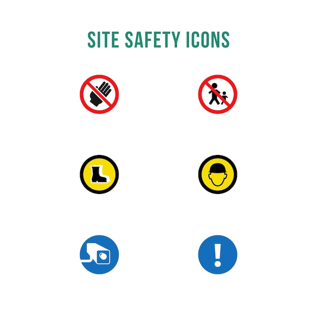 PSD セーフティアイコン セットまたはコレクション