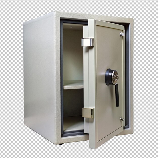PSD safety locker on transparent background