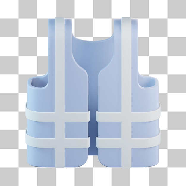 PSD safety vest 3d icon