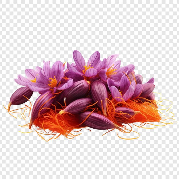 PSD saffron isolated on transparent background