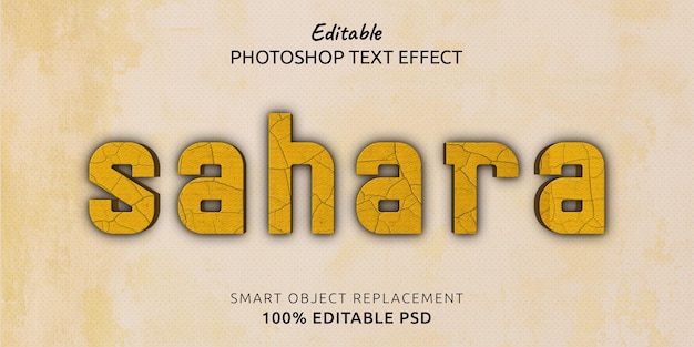 Sahara photoshop text effect