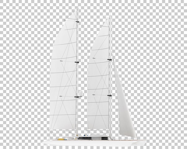 PSD sail boat on transparent background 3d rendering illustration