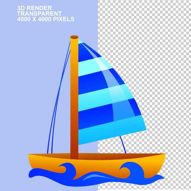 sail drawing boatwooden toy boat painted hand