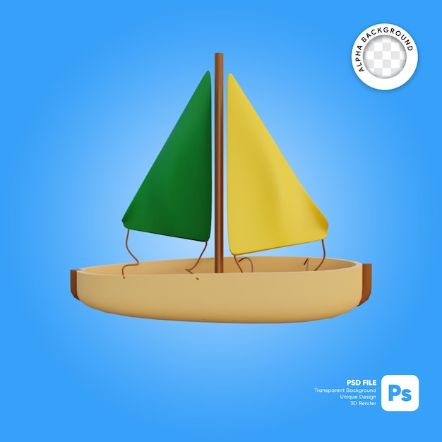 Sailboat 3D object