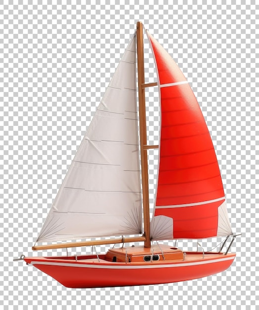 Sailboat isolated on transparent background