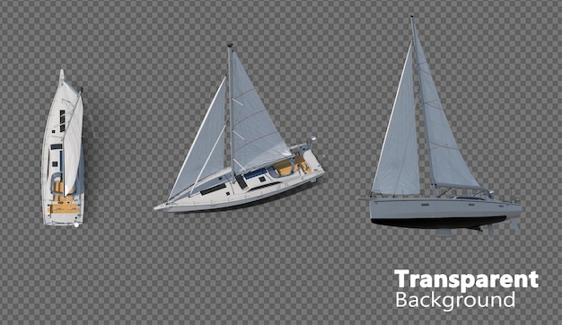 sailboat on transparent background