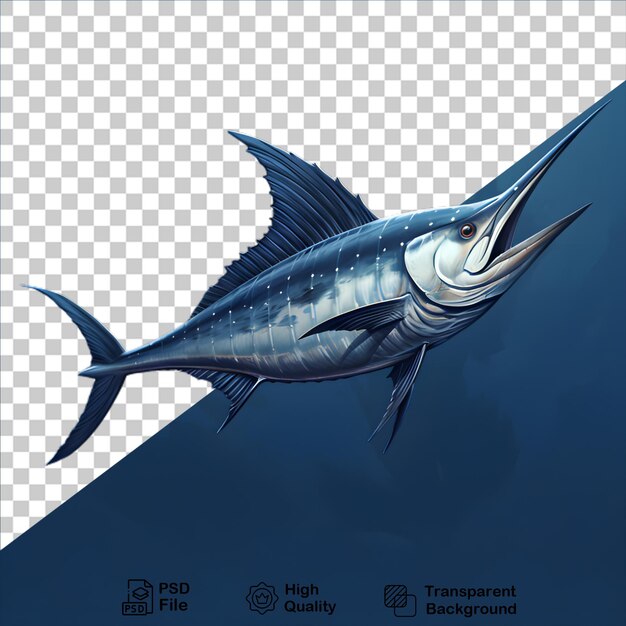 PSD sailfish or marlin illustration isolated on transparent background include png file