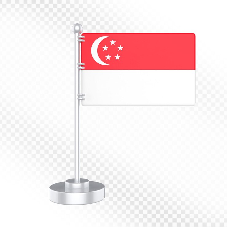 PSD 机の上にあるセントルシアの旗