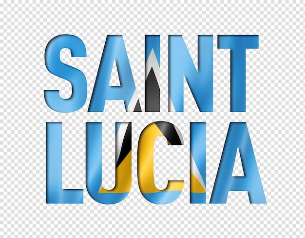 Saint lucia flag text font national symbol background