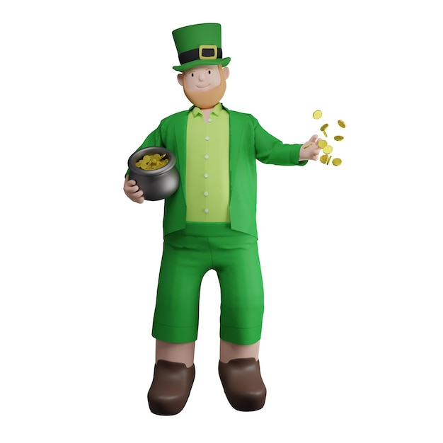 PSD saint patrick coins gold pot