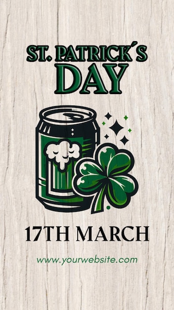 PSD saint patrick's days bier logo verhalen