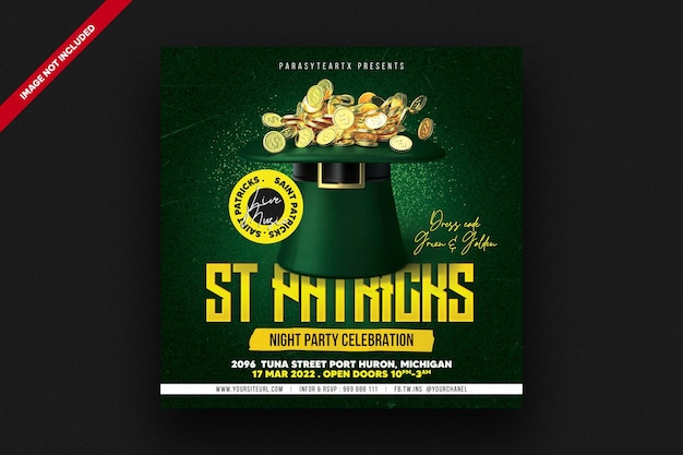 PSD saint patrick socials media template