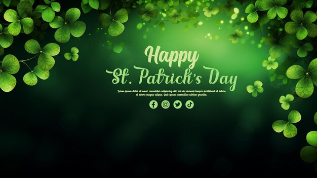 PSD saint patricks day celebration social media banner design template