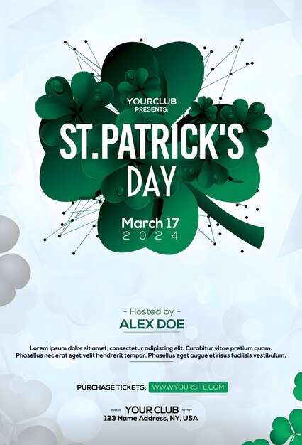 Saint Patricks day flyer celebration day