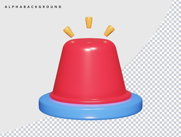 Sairen icon 3d render illustration