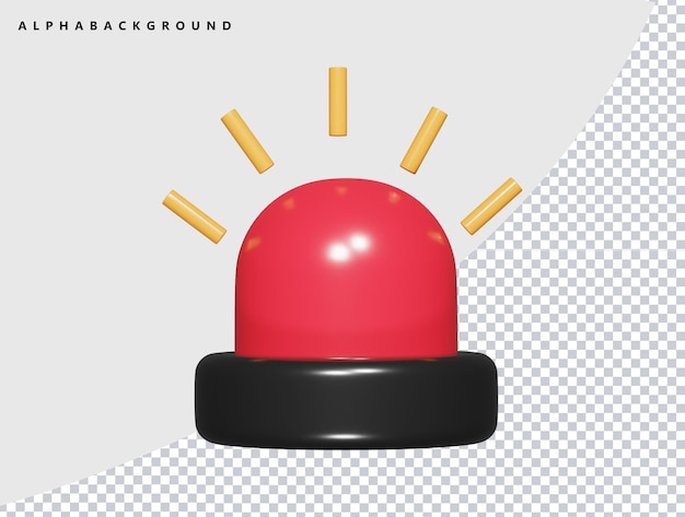 Sairen icoon 3d render illustratie