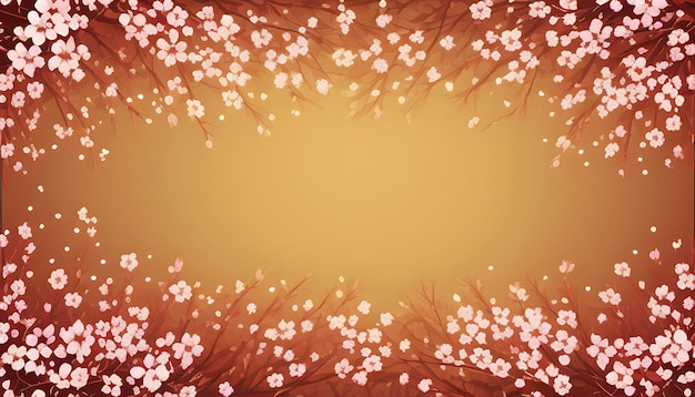 PSD sakura blooming background template