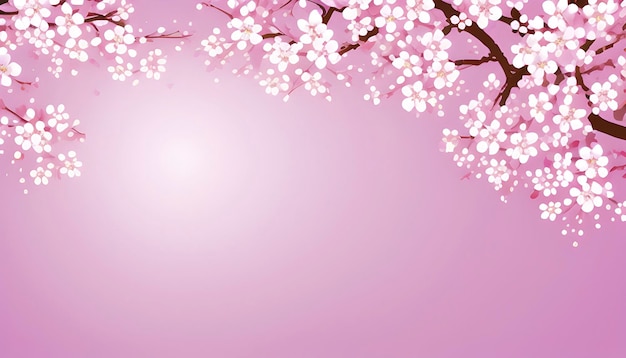 PSD sakura blooming background template