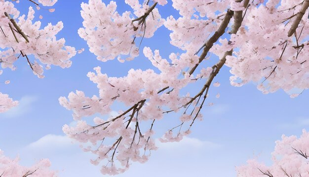 PSD sakura blooming background template