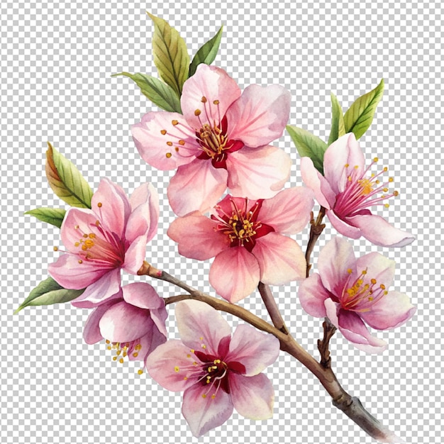 PSD sakura on transparent background