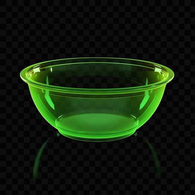 Salad bowl with large capacity made with san styrene acrylon glowing object y2k neon art design