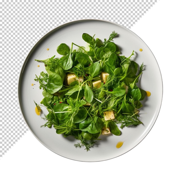 PSD salad isolated on transparent background