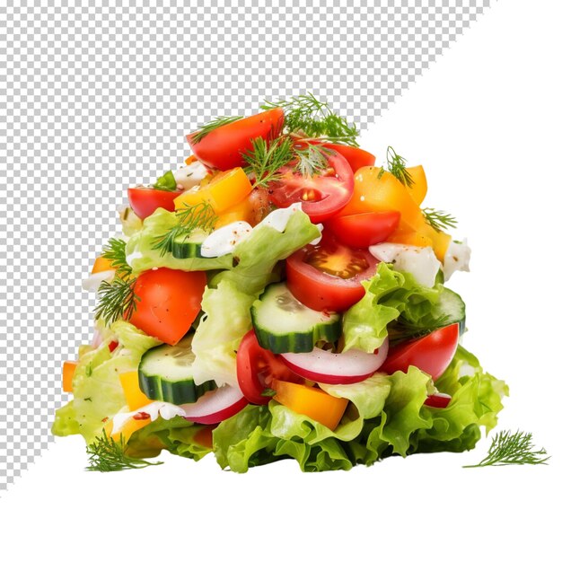 PSD salad isolated on transparent background