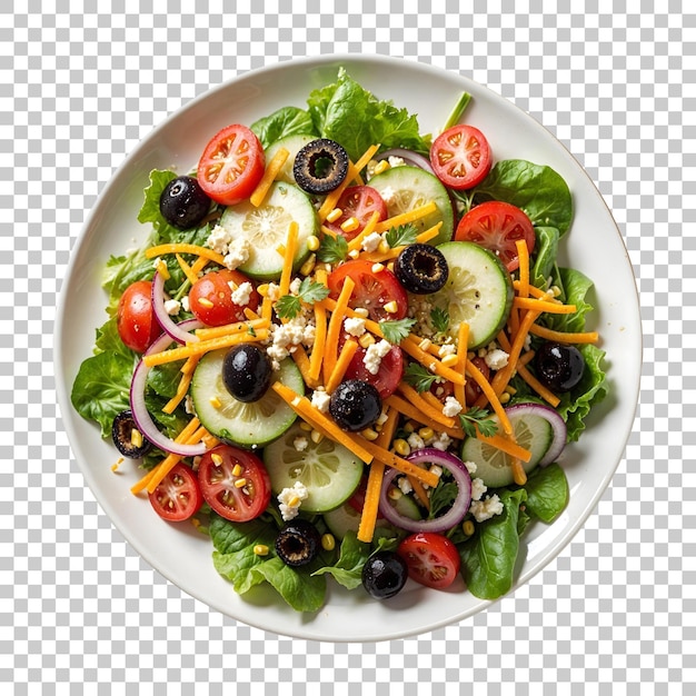 Salade recept kleurrijke voedzame bijgerecht met PNG geïsoleerd op doorzichtige achtergrond