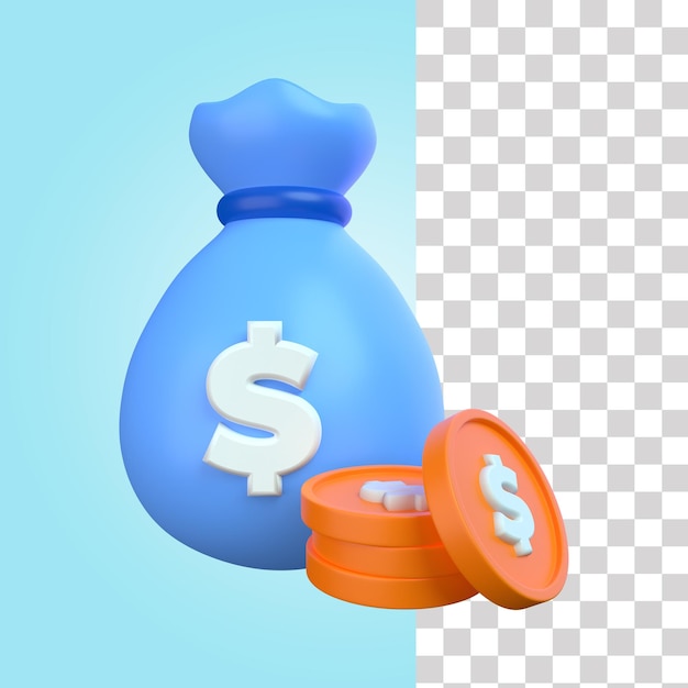 PSD salary 3d icon