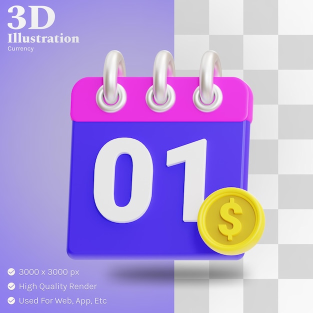 Иллюстрация зарплаты 3d