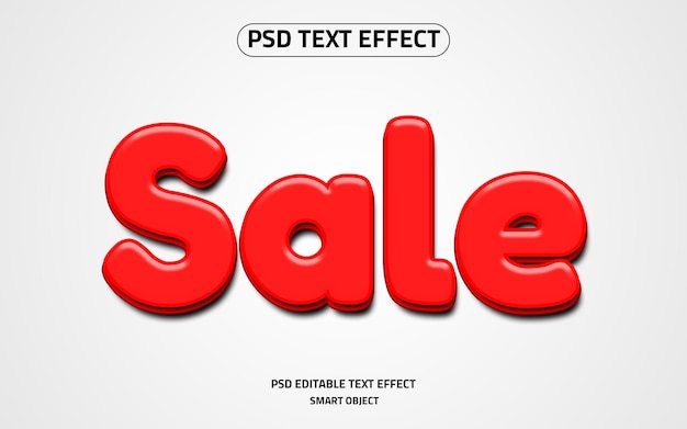 Sale 3d logo text effect