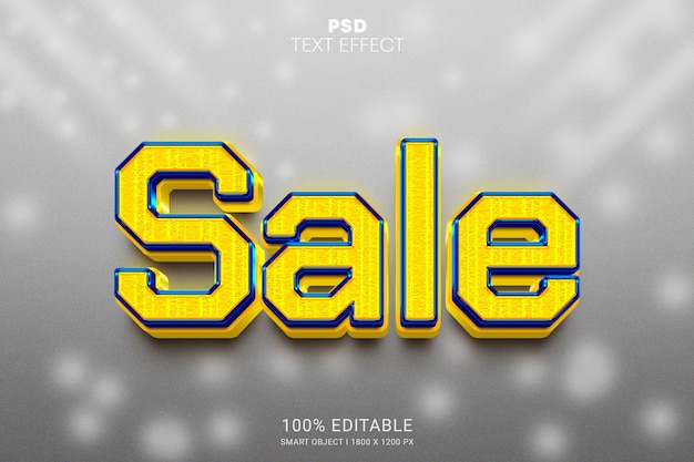 Sale 3D PSD Editable Text Effect Design