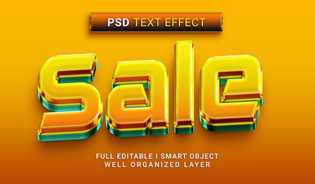 Sale 3d style text effect