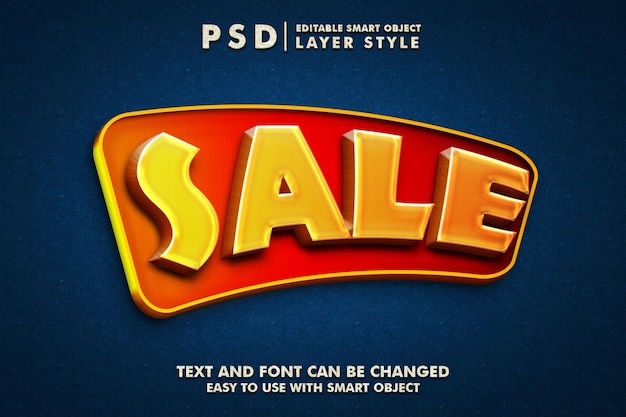 Vendita effetto testo 3d premium psd