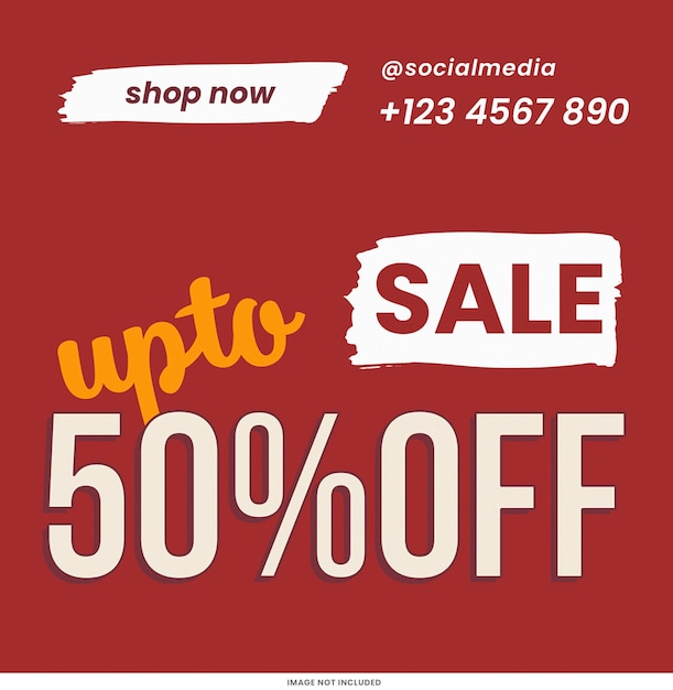 PSD sale 50 off instagram post template psd design promozione dei social media layout di vendita