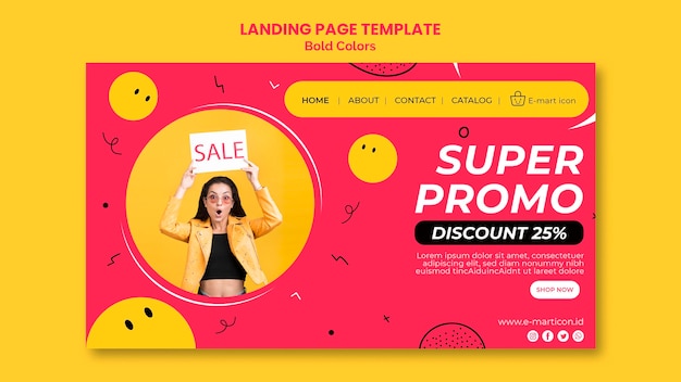 PSD sale ad template landing page