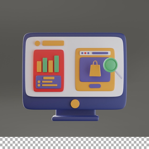 Sale analytics 3d icon