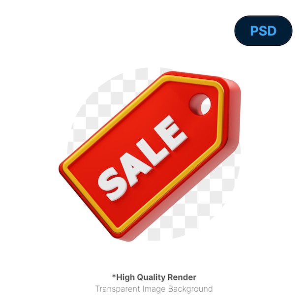 PSD sale badge 3d icon premium psd