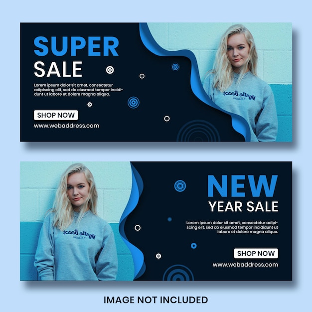 Sale banner facebook cover template