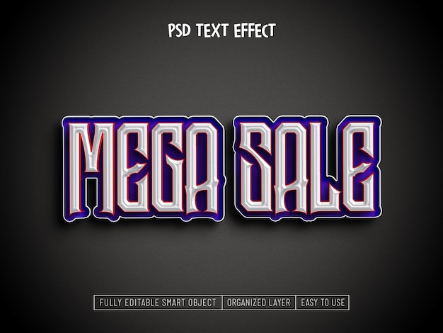 sale banner psd text effect