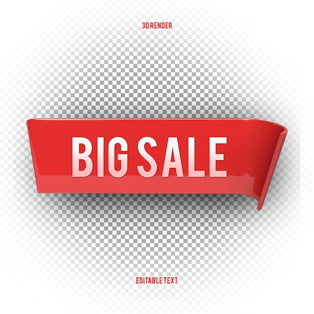 PSD sale banner tag special offer big sale banners red ribbons tags and stickers 3d renderx9