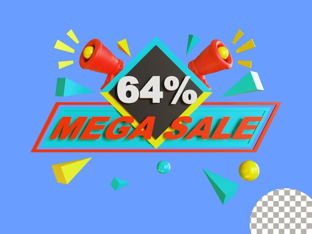 Sale discount offer icon isolated 3d render illustration