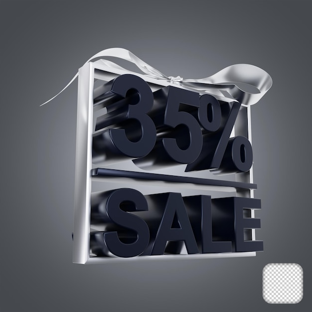 판매 할인 가격 35% 3d 그림