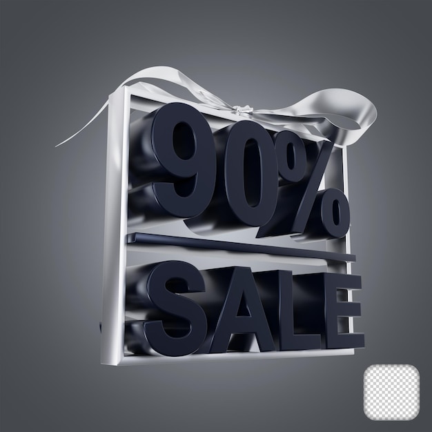 판매 할인 가격 90% 3d 그림
