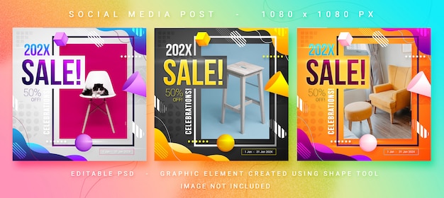 PSD sale/discount social media post psd template