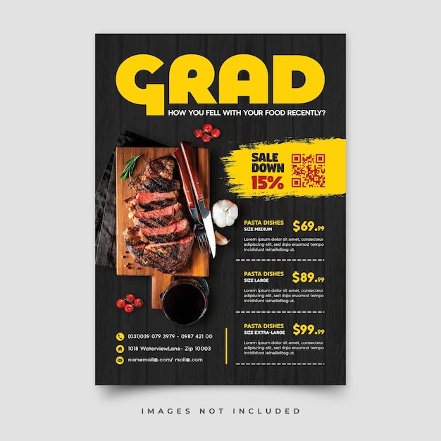 Sale new meal flyer template