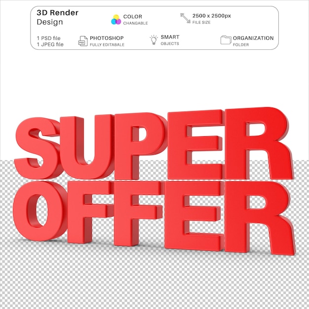 판매 제안 3D PSD 파일
