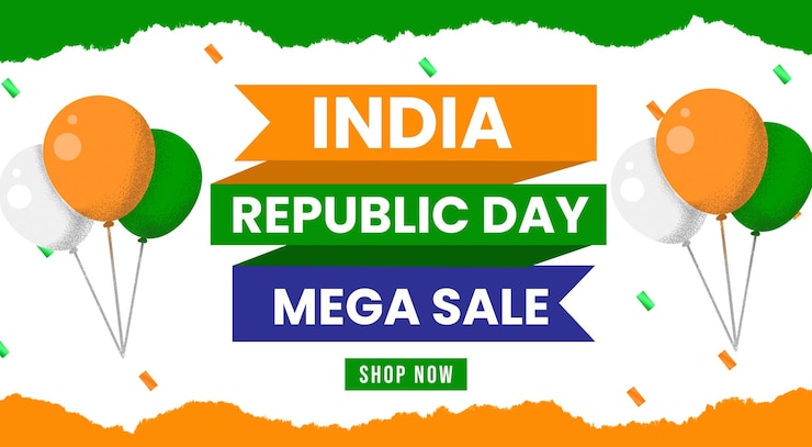 PSD sale offer design republic day flyers templates
