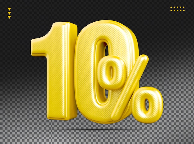 Sale price 10 percent gold number 3d